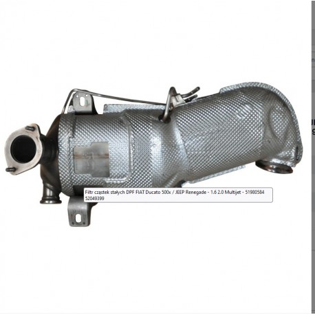 Kfzteil Rußpartikelfilter, Partikelfilter DPF FIAT Ducato 500X / JEEP Renegade - 1.6 2.0 Multijet - 51980584 52049399 68224292AC